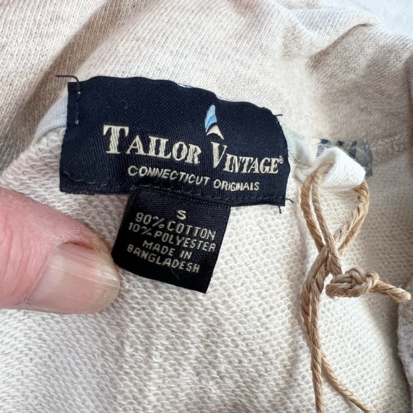 Taylor Vintage 1/4 zip thermal Heather oatmeal size Small - Picture 3 of 4